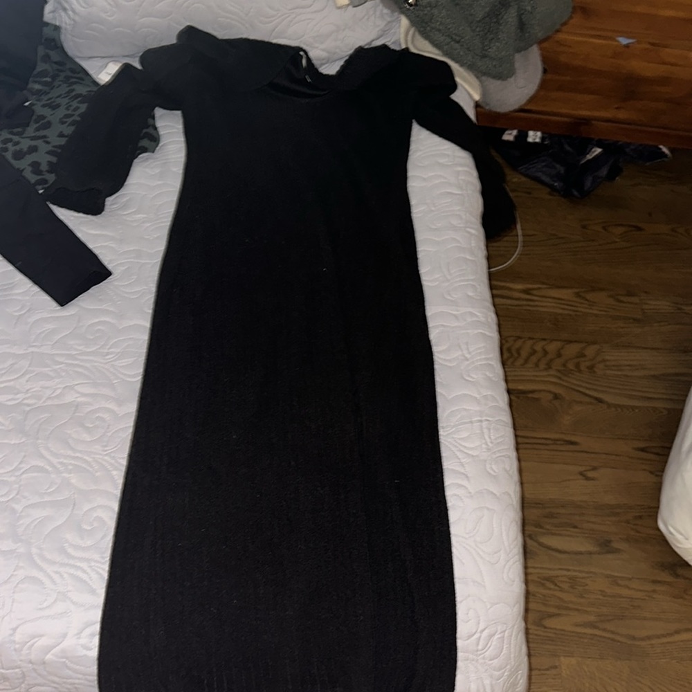 Black long sleeve sweater dress! - Picture 3 of 4